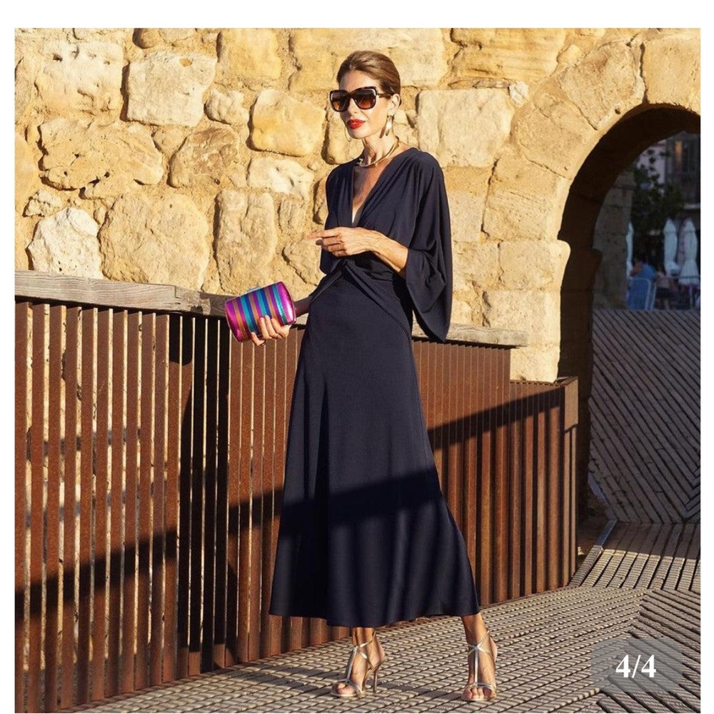 Elegant Navy Maxi Dress